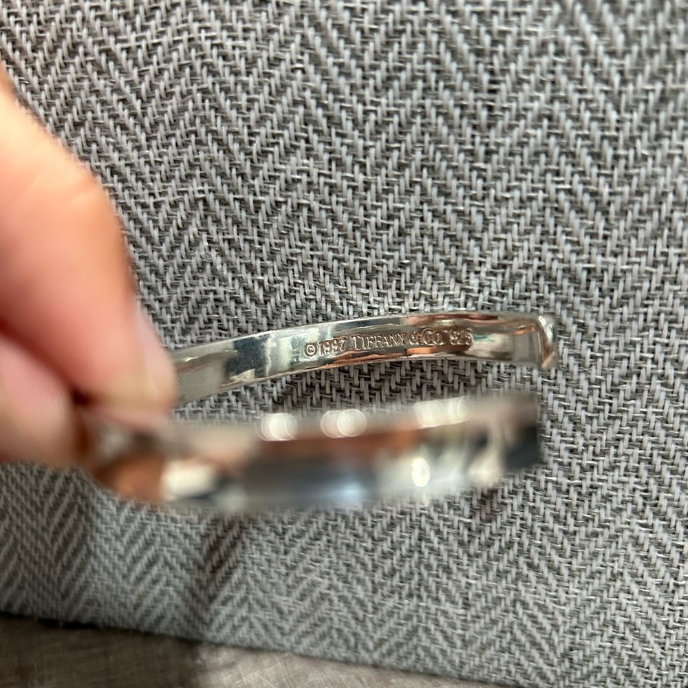 Tiffany Sliver Bracelet And Square Ring - image 3